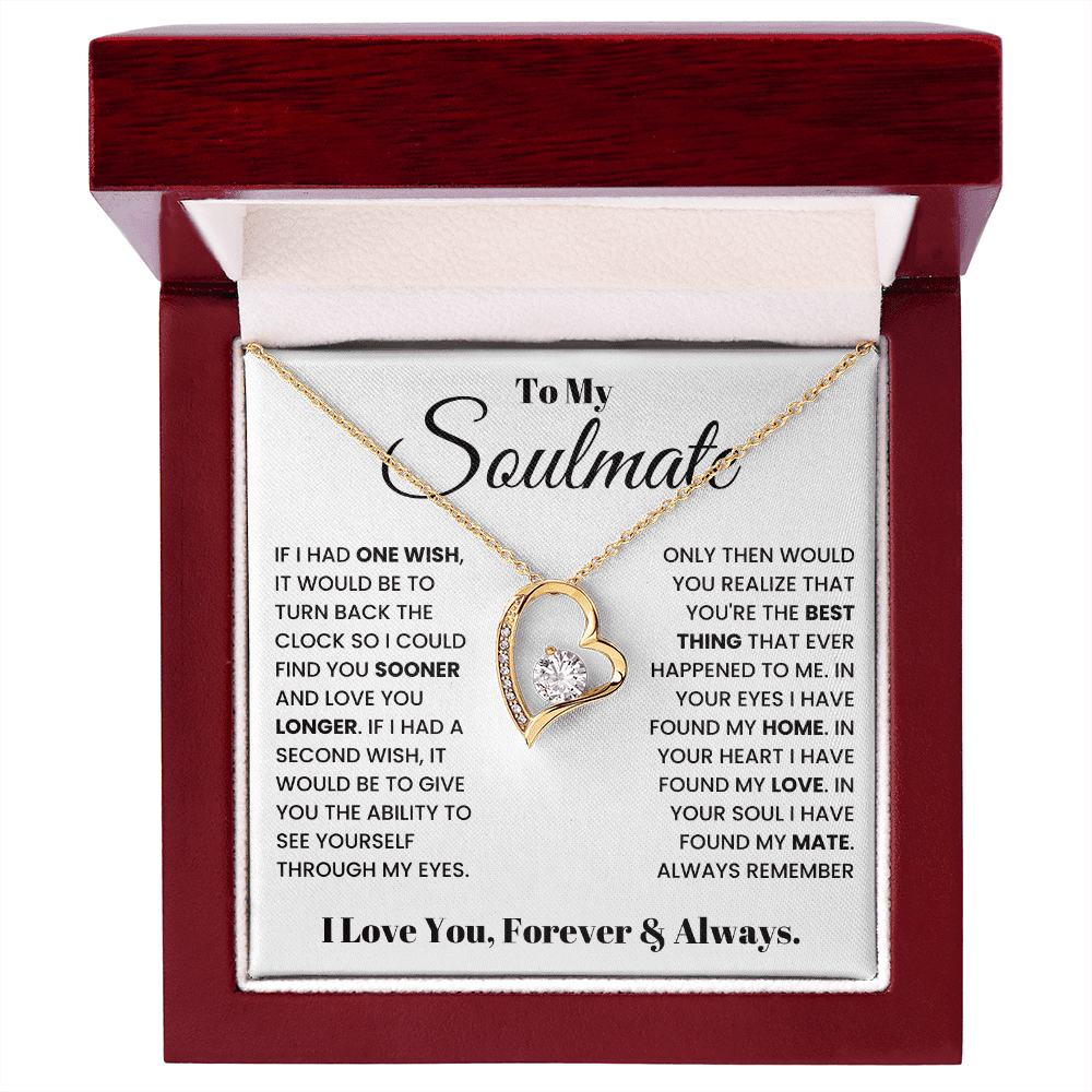 To My Soulmate - Forever & Always - Forever Love Necklace - Halliday Gifts