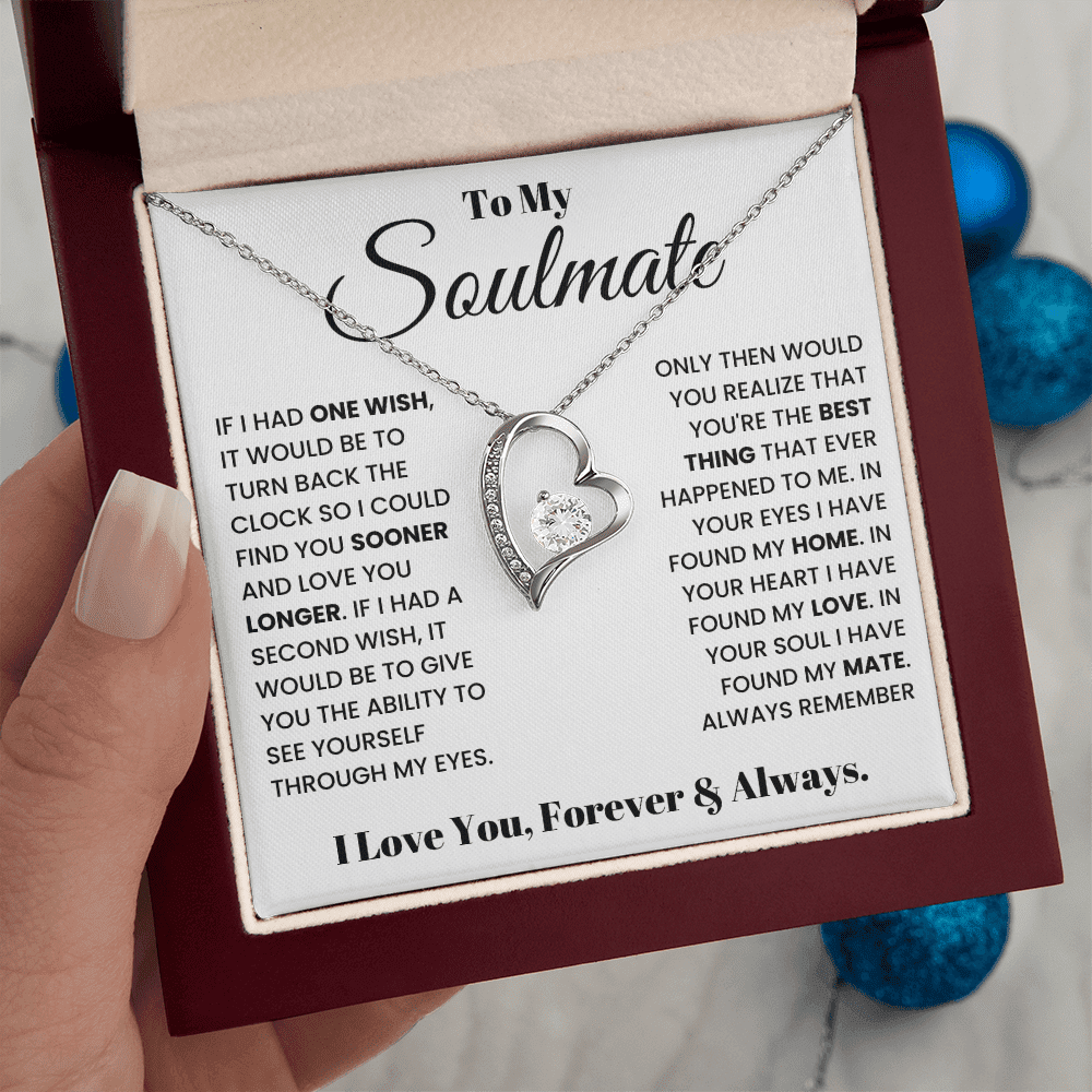To My Soulmate - Forever & Always - Forever Love Necklace - Halliday Gifts