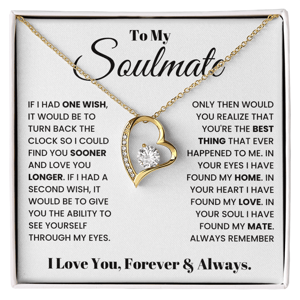 To My Soulmate - Forever & Always - Forever Love Necklace - Halliday Gifts