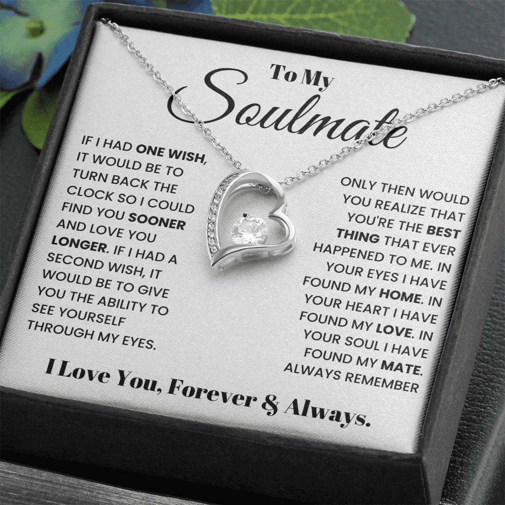 To My Soulmate - Forever & Always - Forever Love Necklace - Halliday Gifts