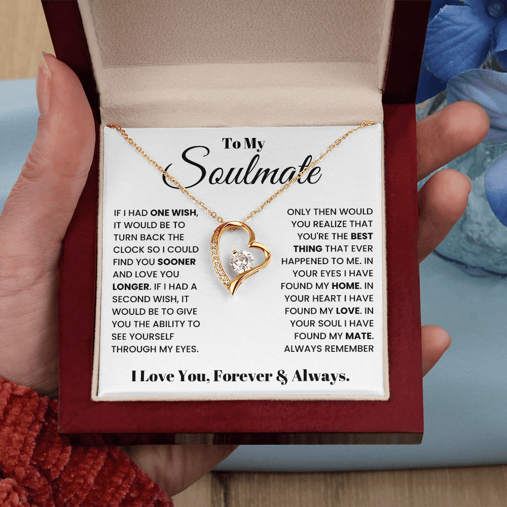 To My Soulmate - Forever & Always - Forever Love Necklace - Halliday Gifts