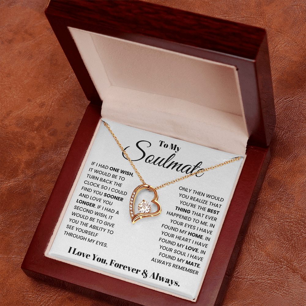 To My Soulmate - Forever & Always - Forever Love Necklace - Halliday Gifts