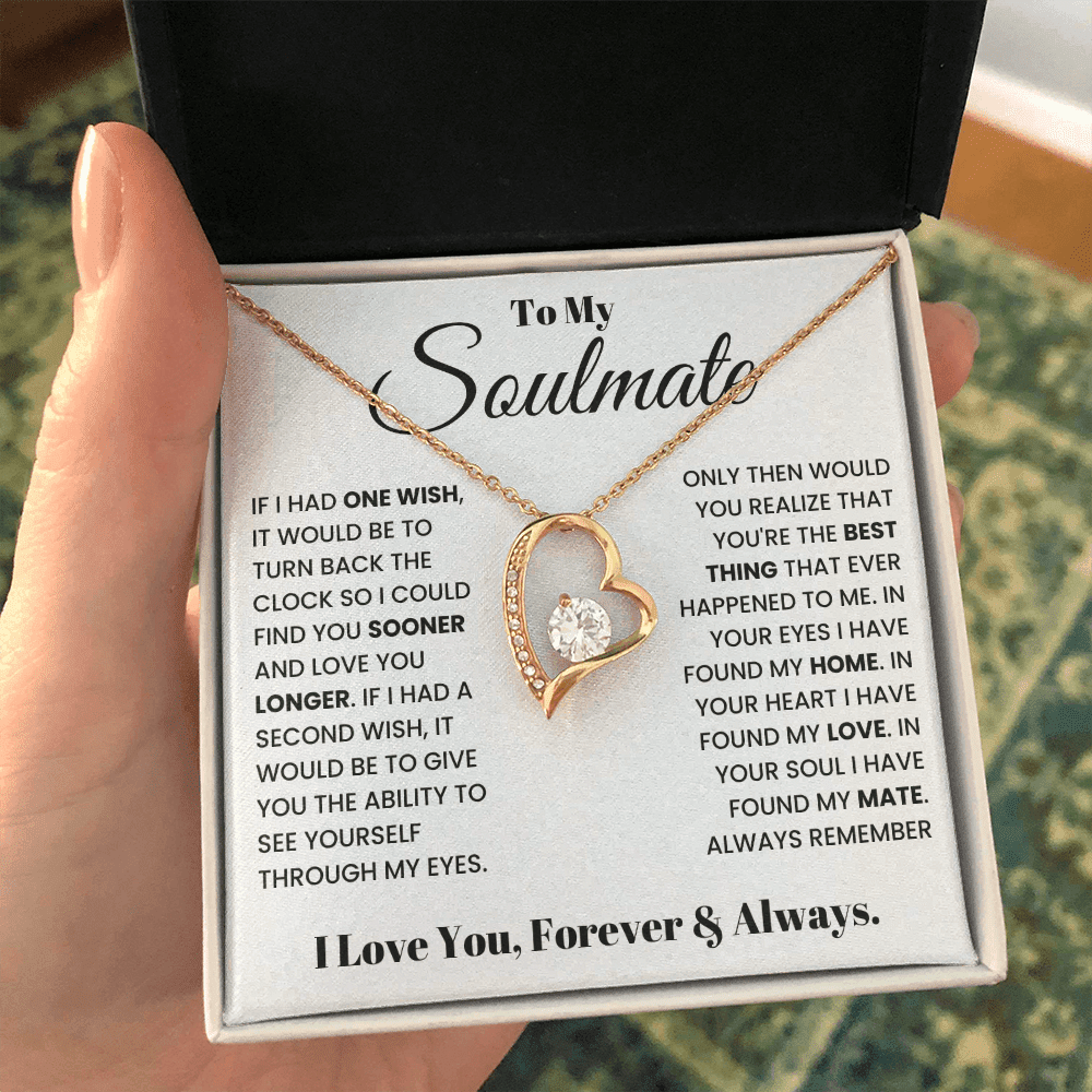 To My Soulmate - Forever & Always - Forever Love Necklace - Halliday Gifts