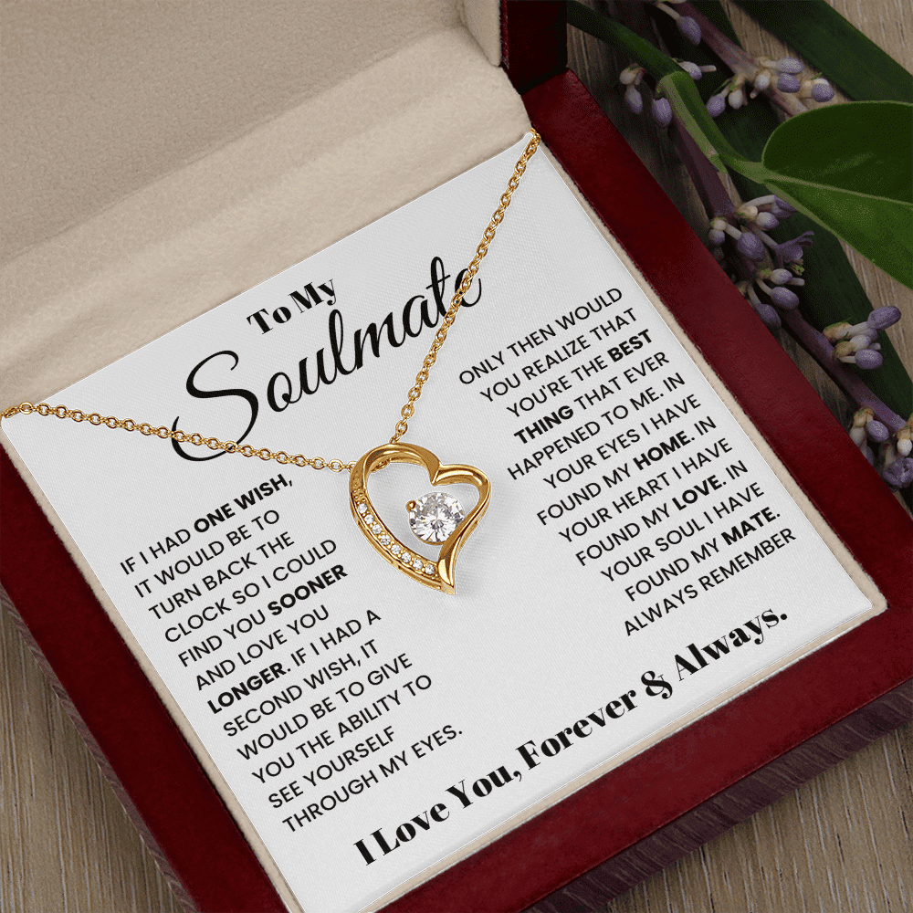 To My Soulmate - Forever & Always - Forever Love Necklace - Halliday Gifts