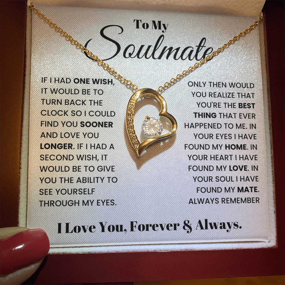 To My Soulmate - Forever & Always - Forever Love Necklace - Halliday Gifts