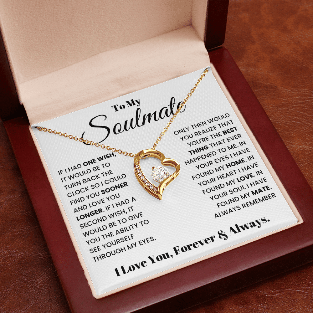 To My Soulmate - Forever & Always - Forever Love Necklace - Halliday Gifts