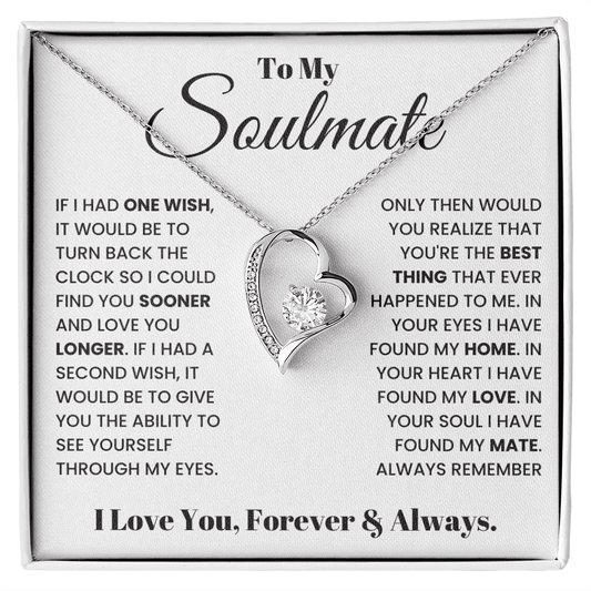 To My Soulmate - Forever & Always - Forever Love Necklace - Halliday Gifts