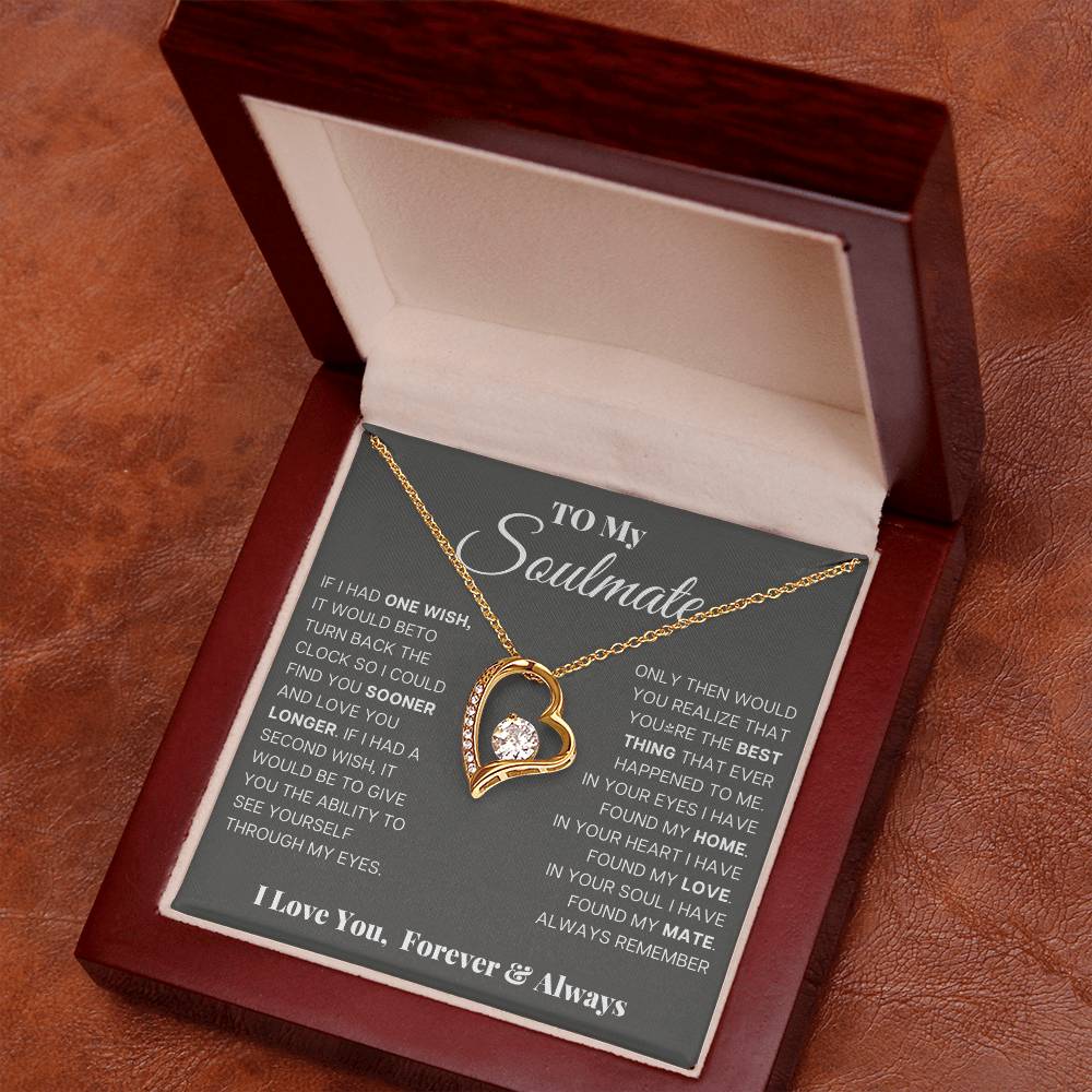 To My Soulmate - Forever and Always - Forever Love Necklace - Halliday Gifts