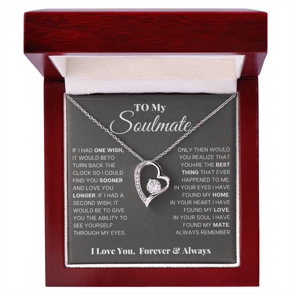 To My Soulmate - Forever and Always - Forever Love Necklace - Halliday Gifts