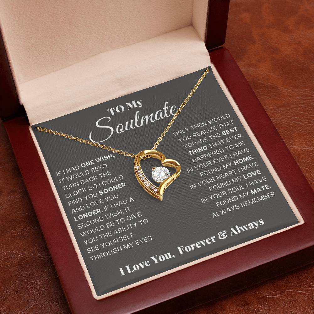 To My Soulmate - Forever and Always - Forever Love Necklace - Halliday Gifts