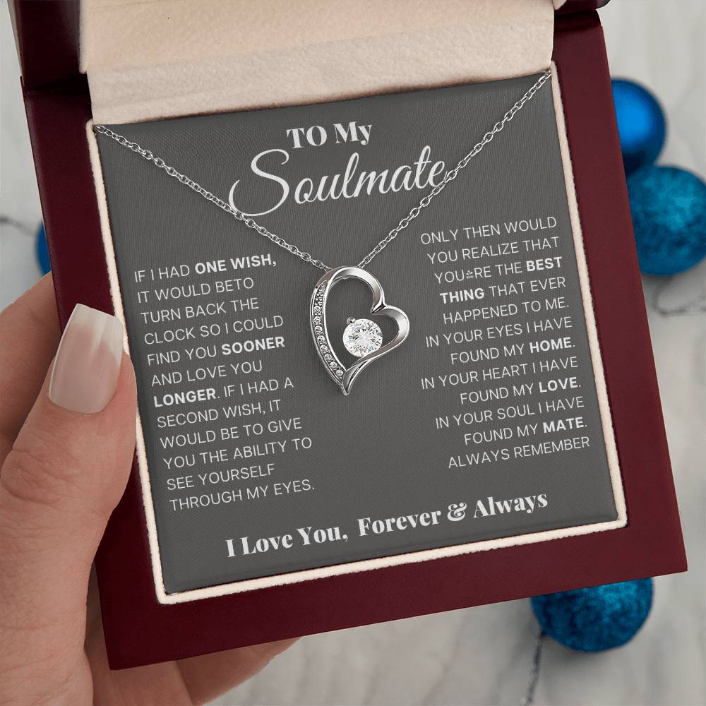 To My Soulmate - Forever and Always - Forever Love Necklace - Halliday Gifts
