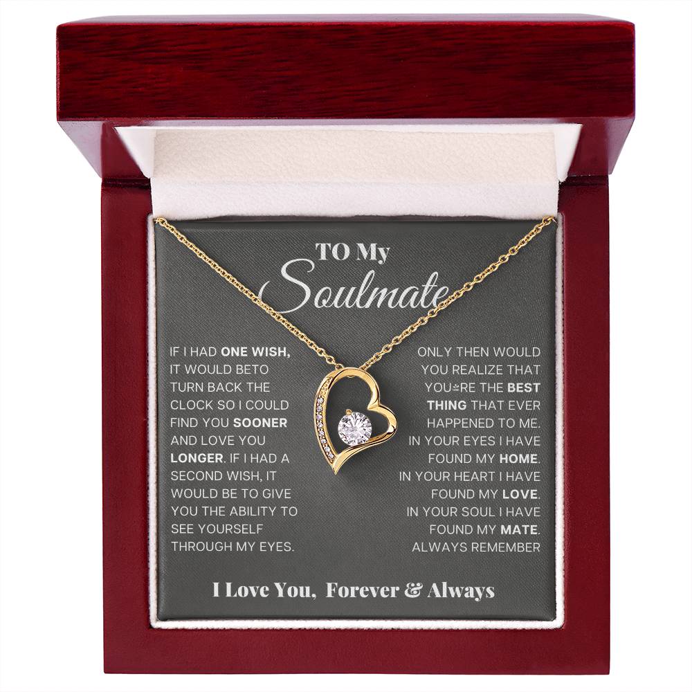 To My Soulmate - Forever and Always - Forever Love Necklace - Halliday Gifts