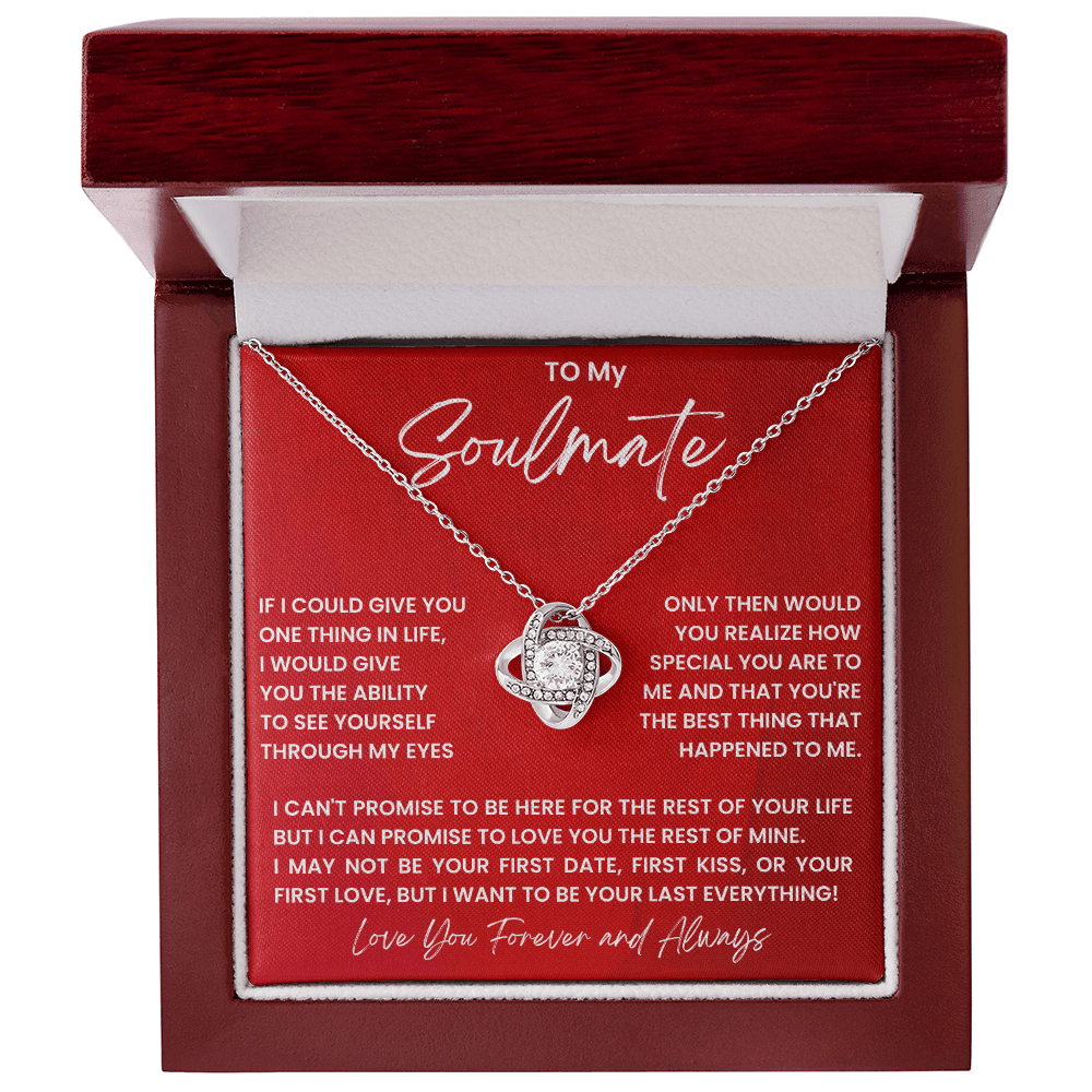 To My Soulmate - My Everything - Love Knot Necklace - Halliday Gifts