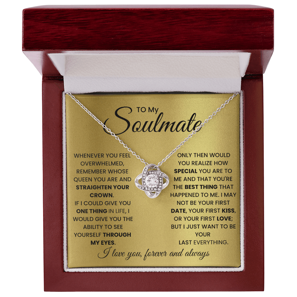 To My Soulmate - Your Everything Love Knot Necklace - Halliday Gifts