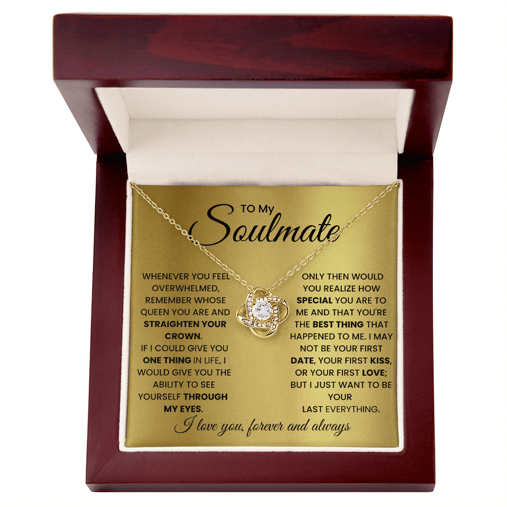 To My Soulmate - Your Everything Love Knot Necklace - Halliday Gifts
