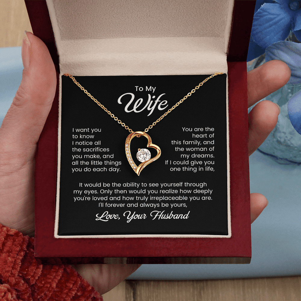 To My Wife - Little Sacrifices - Forever Love Necklace - Halliday Gifts