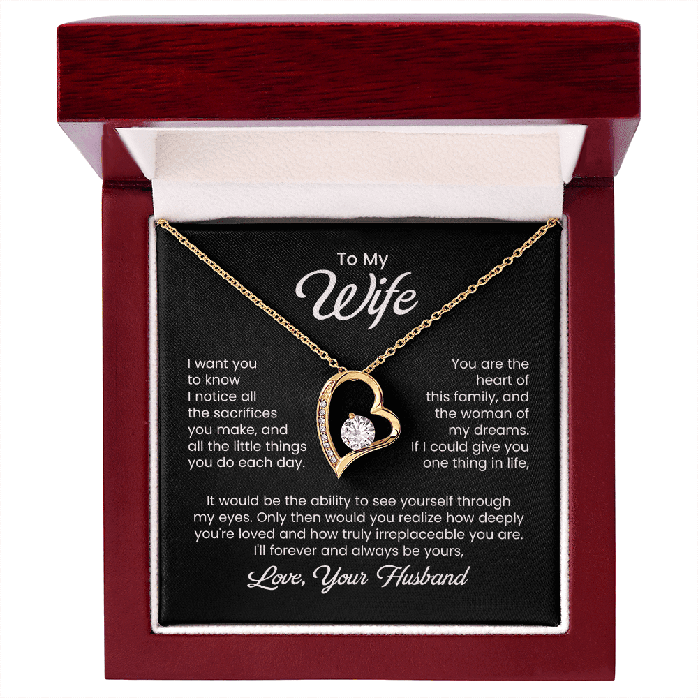 To My Wife - Little Sacrifices - Forever Love Necklace - Halliday Gifts