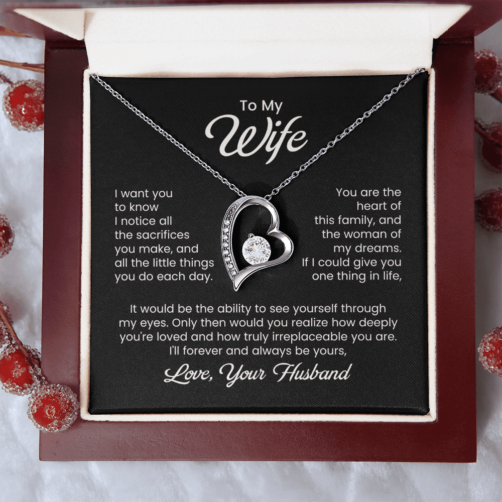 To My Wife - Little Sacrifices - Forever Love Necklace - Halliday Gifts