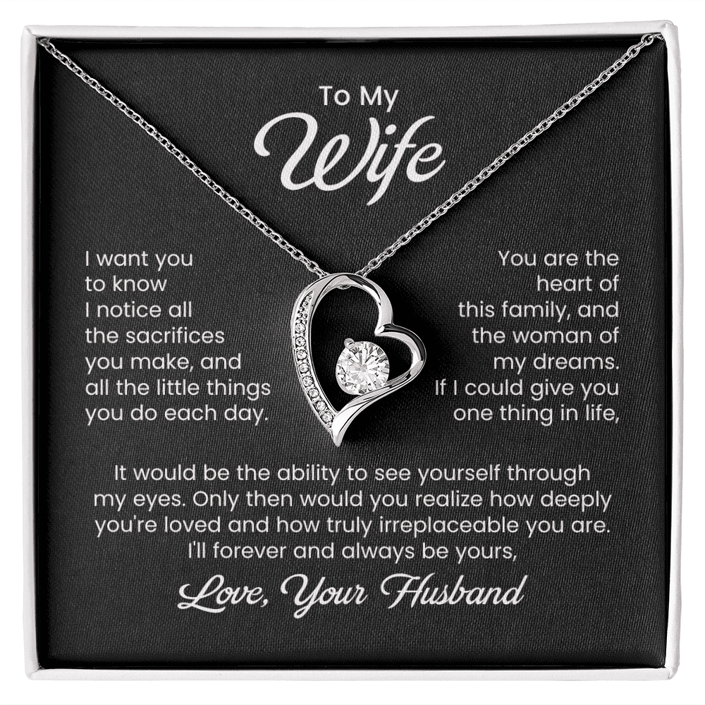 To My Wife - Little Sacrifices - Forever Love Necklace - Halliday Gifts