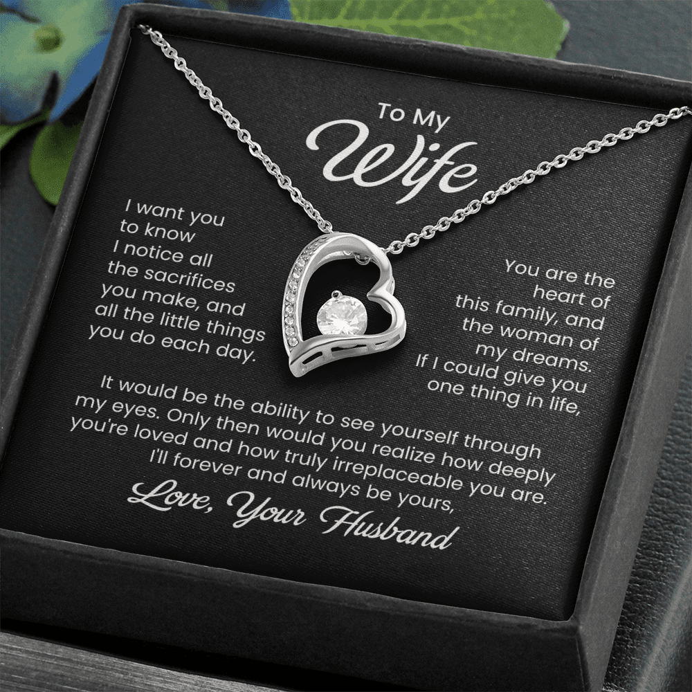 To My Wife - Little Sacrifices - Forever Love Necklace - Halliday Gifts