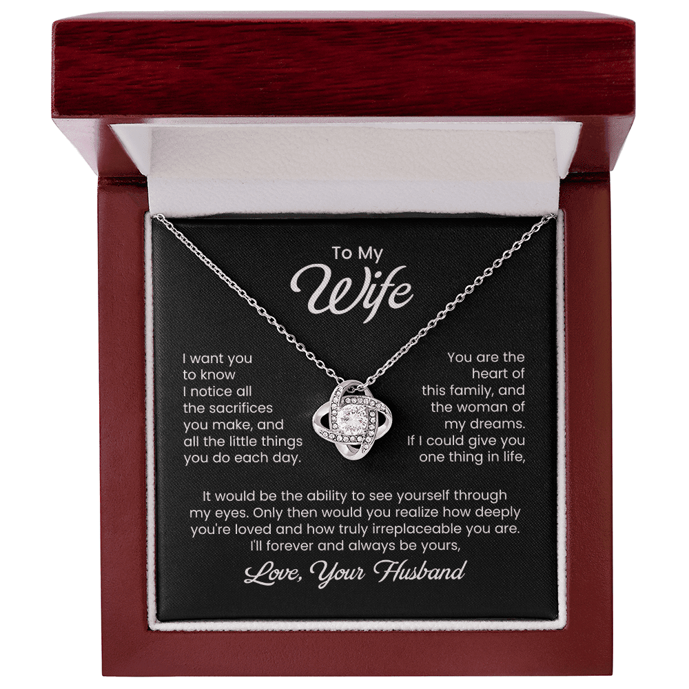 To My Wife - Little Sacrifices - Love Knot Necklace - Halliday Gifts