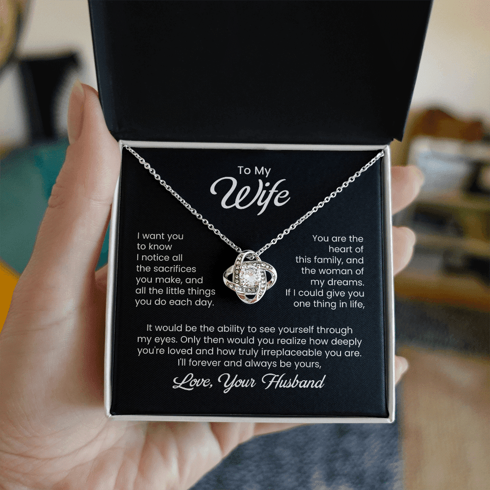 To My Wife - Little Sacrifices - Love Knot Necklace - Halliday Gifts