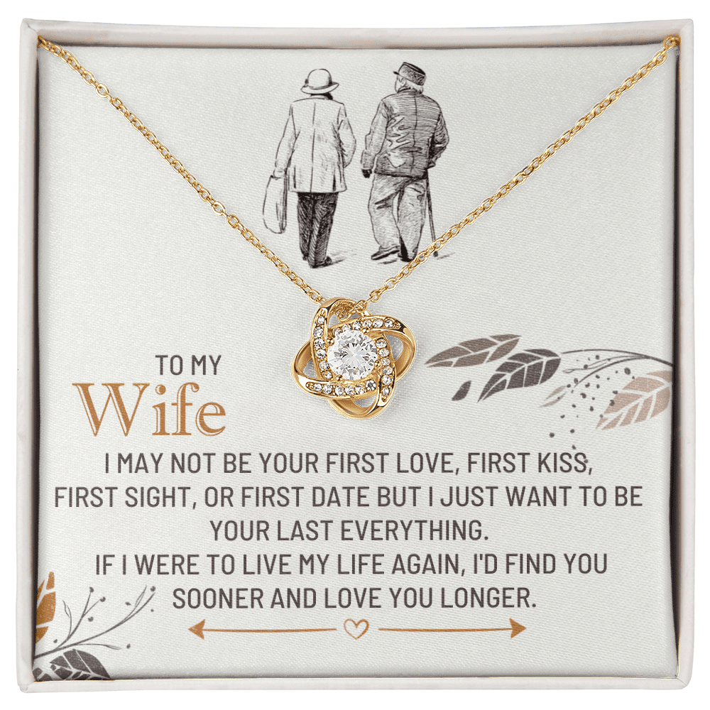To My Wife - Live Again - Love Knot Necklace - Halliday Gifts