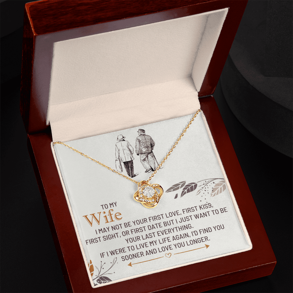 To My Wife - Live Again - Love Knot Necklace - Halliday Gifts