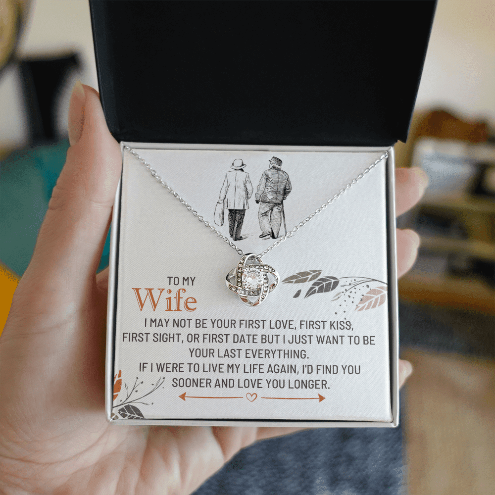 To My Wife - Live Again - Love Knot Necklace - Halliday Gifts