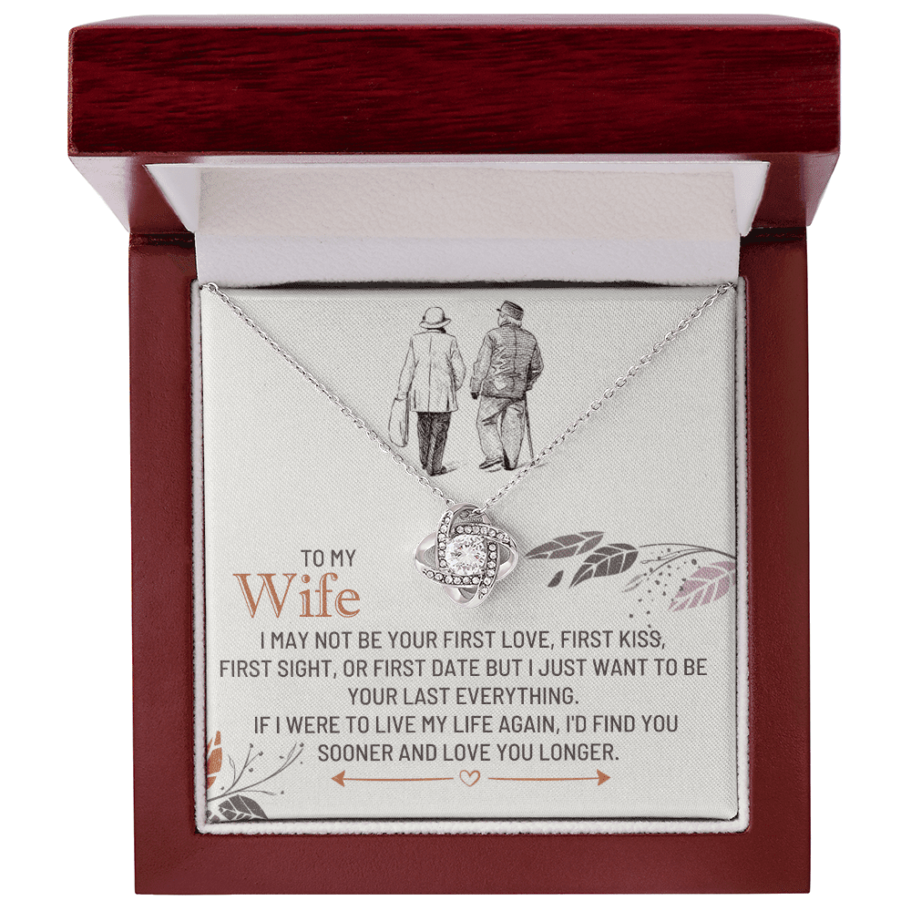 To My Wife - Live Again - Love Knot Necklace - Halliday Gifts