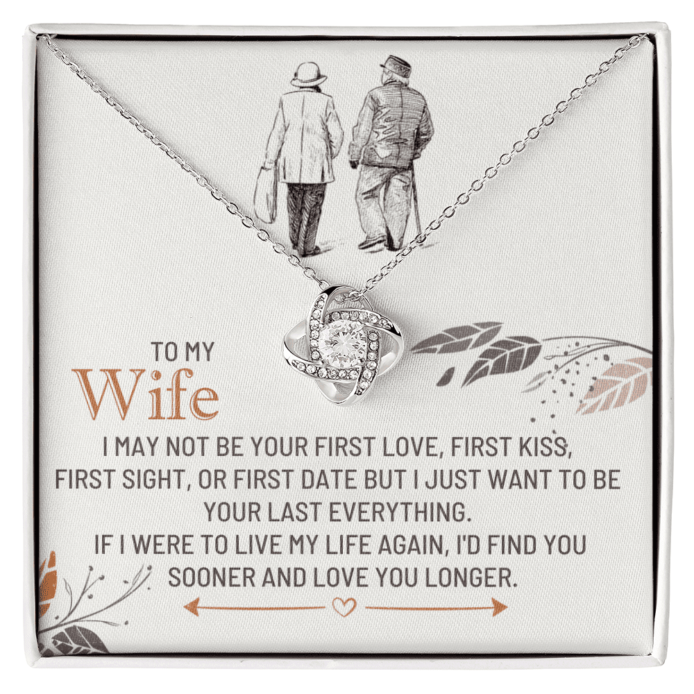 To My Wife - Live Again - Love Knot Necklace - Halliday Gifts