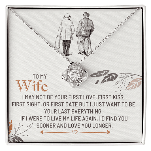 To My Wife - Live Again - Love Knot Necklace - Halliday Gifts