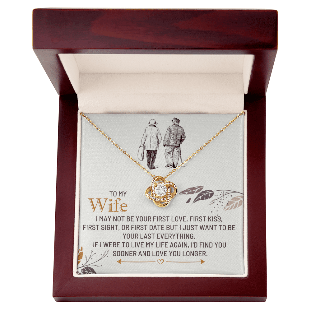To My Wife - Live Again - Love Knot Necklace - Halliday Gifts